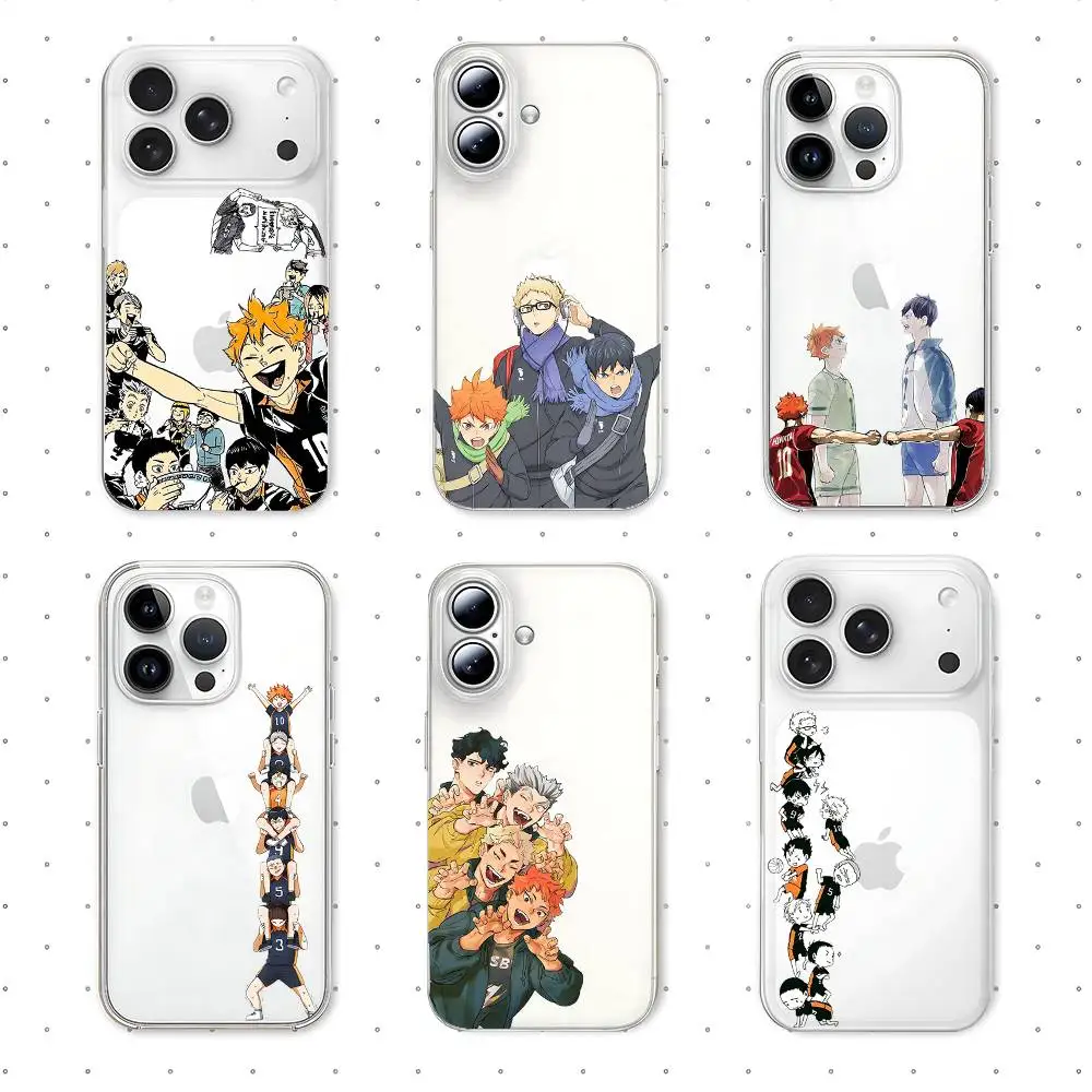 حافظة هاتف Amine H-Haikyuu حافظة شفافة ناعمة لهاتف آيفون 17 16 15 14 13 12 11 Pro Max Mini Plus حافظة مضادة للصدمات