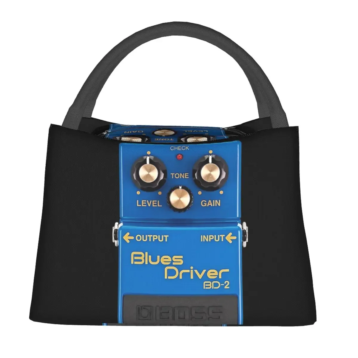 Boss Blues Driver BD-2 Overdrive Bluesbreaker Guitar Pedal Dirty Lunch Bags Insulated Bento Box Lunch Tote Picnic Bags Cooler