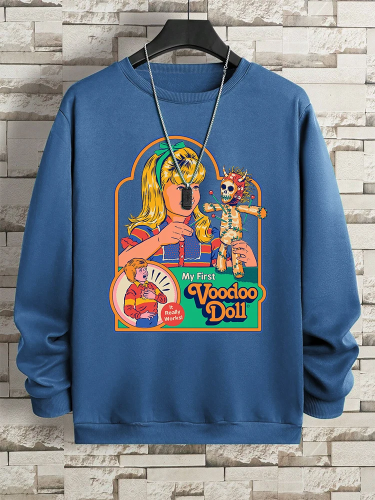 My First Voodoo Doll It Really Works Men Women Hoodies Casual Oversize Sweatshirt Soft Loose Hoodies Harajuku Crewneck Clothing