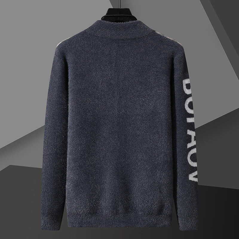 Cárdigan de punto para hombre, suéter, abrigo de lana y algodón para hombre, suéter de punto a rayas a la moda de Navidad y otoño, chaqueta