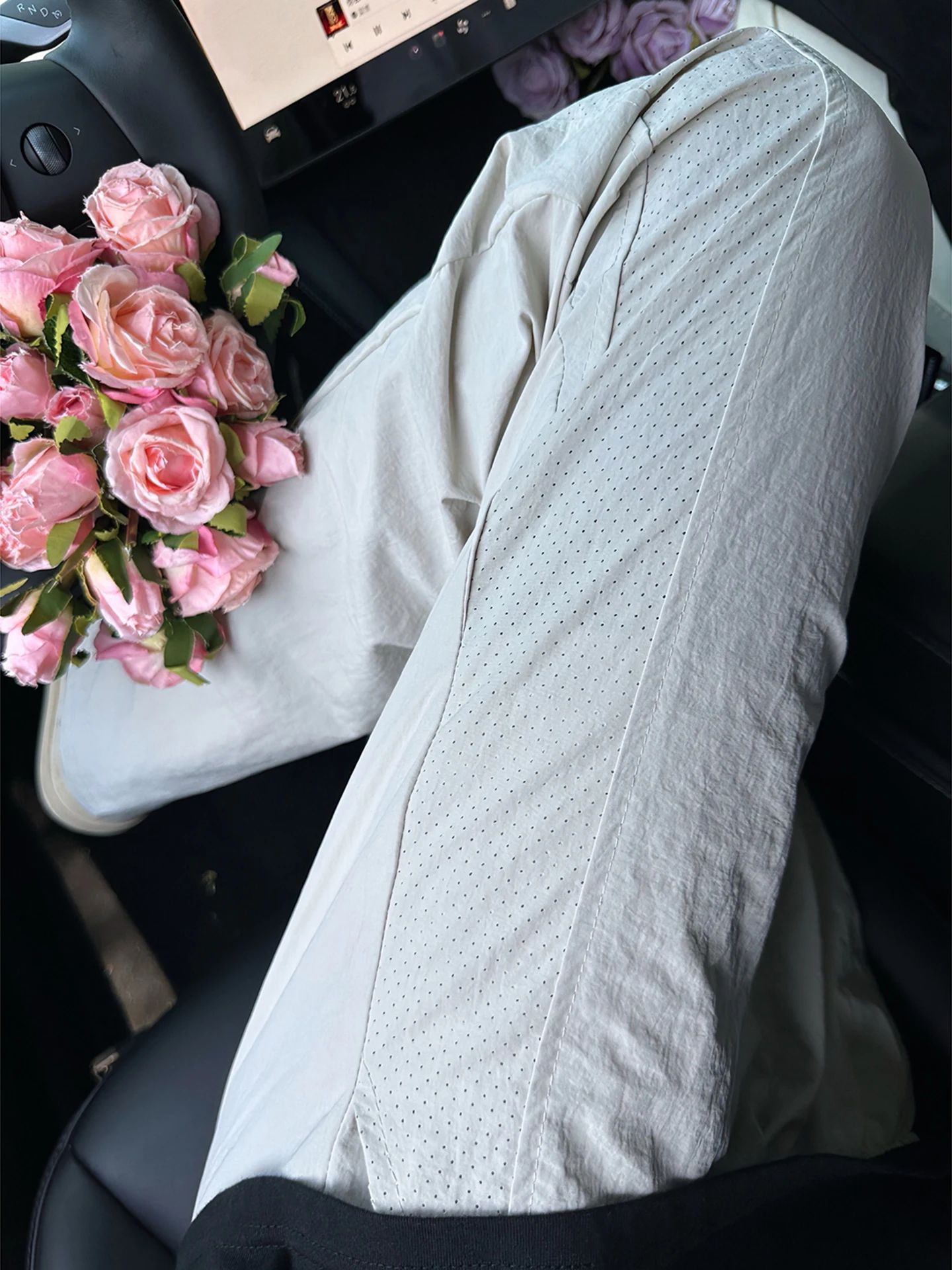 

Qui Dry Ice Silk Me Men's Sports Pants Autumn Straight Leg Wide Leg Breathable Workwear Trousers Micro Flared Cool Feeling