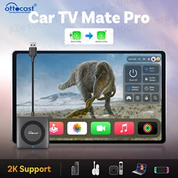 OTTOCAST Wired to Wireless CarPlay Adapter Car TV Mate Pro C3 Multimedia Video Converter for HDMI for TV Sticks Game Consoles