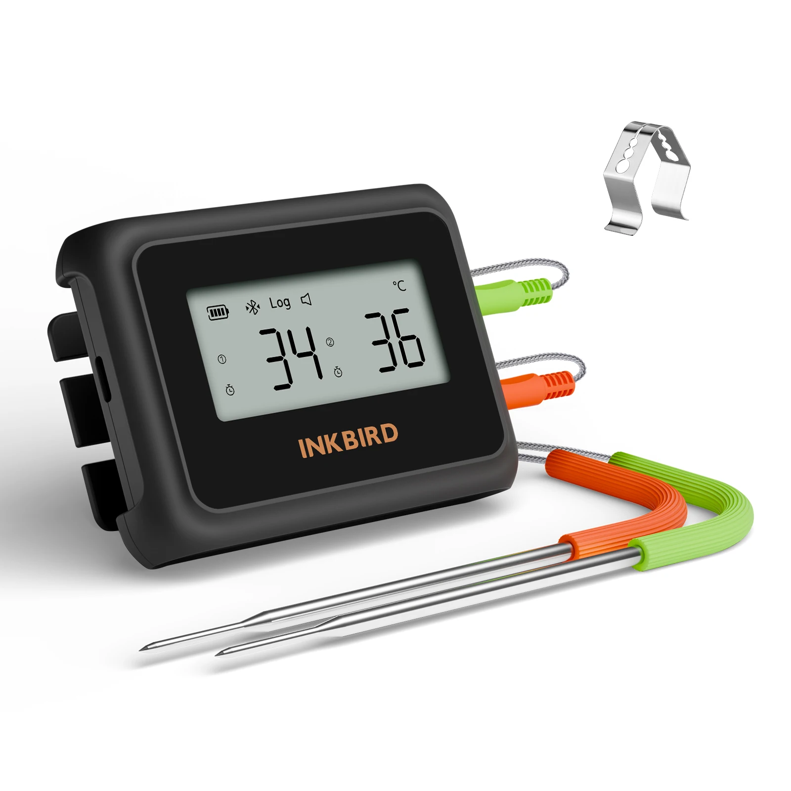 INKBIRD IDT-22-B Smart Bluetooth Food Thermometer with 2Probe App Control Data Storage Meat Thermometer for Grilling BBQ Cooking