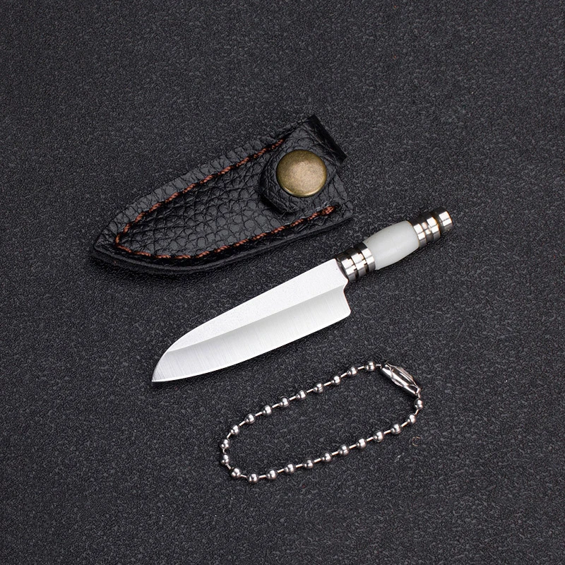 EDC Mini Knife Sharp Small Kitchen Knife Camping Miniature Carry-on Gift Key Chain Pendant Unwrapping Express Delivery Box Knife