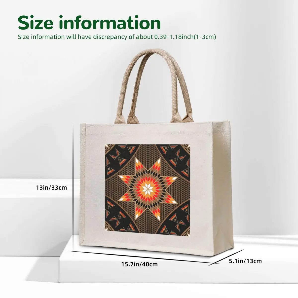 Morning Star with Tipi's (Brown) Tote Bag Shopper bag the tote bag ecological bags custom fabric
