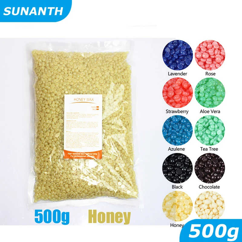 500g Nose Depilatory Wax Bean Hard Wax Pellet Hot Film Painless Fast Body Hair Remove Bikini Leg Arm Solid Hair Removal Painless