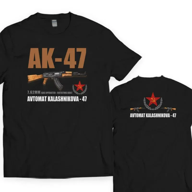 New AK 47 AVTOMAT KALASHNIKOVA Mem T-SHIRT Short Casual 100% Cotton harajuku Shirts