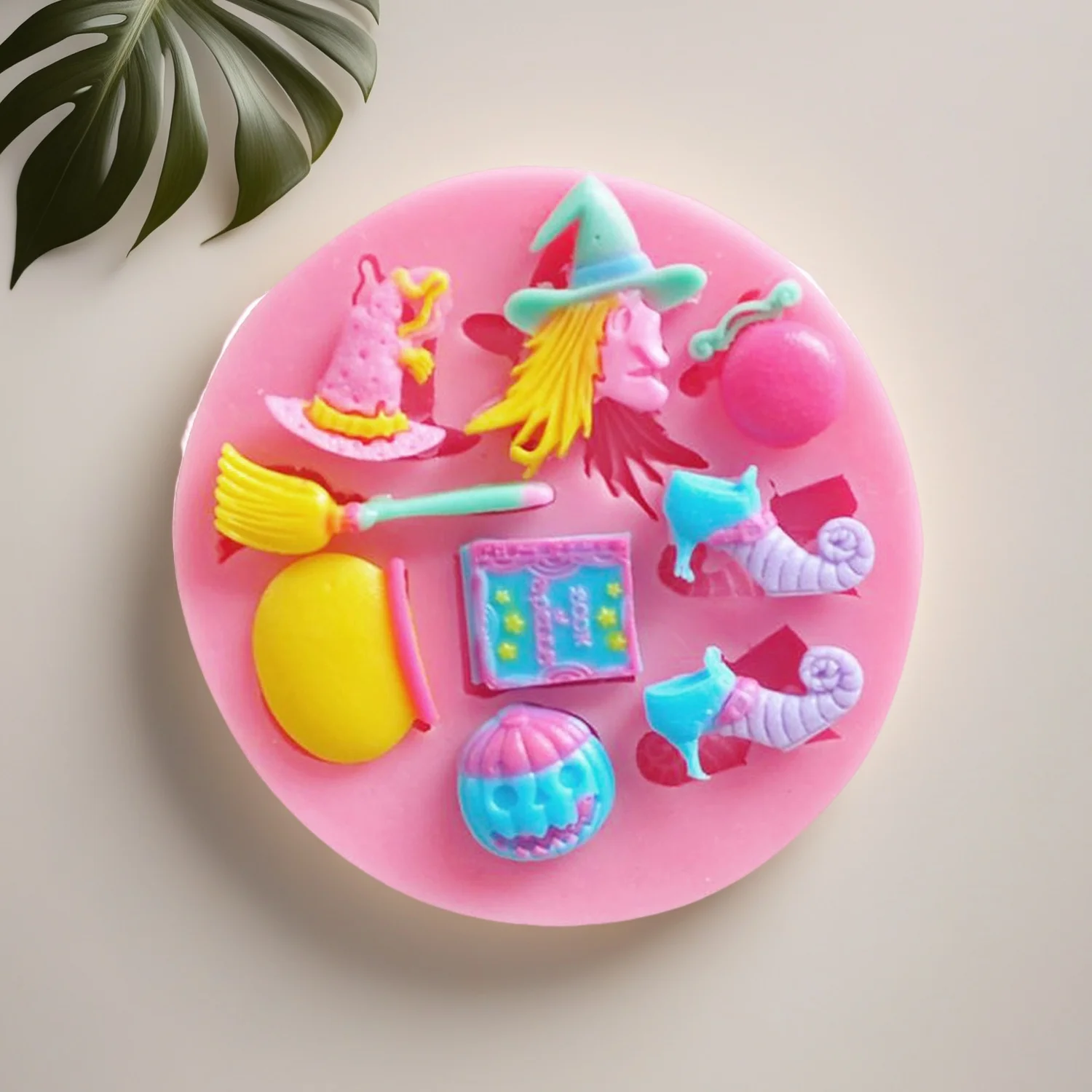 Platinum grade odorless Silicone Molds Halloween and Christmas Sugarcraft Clay Witch Pumpkin Fondant Mould Chocolate Mould