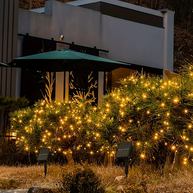

Solar Garden Decorative light 8 modes Christmas Solar String Light Outdoor Waterproof Fairy Light for Parties Weddings Holiday