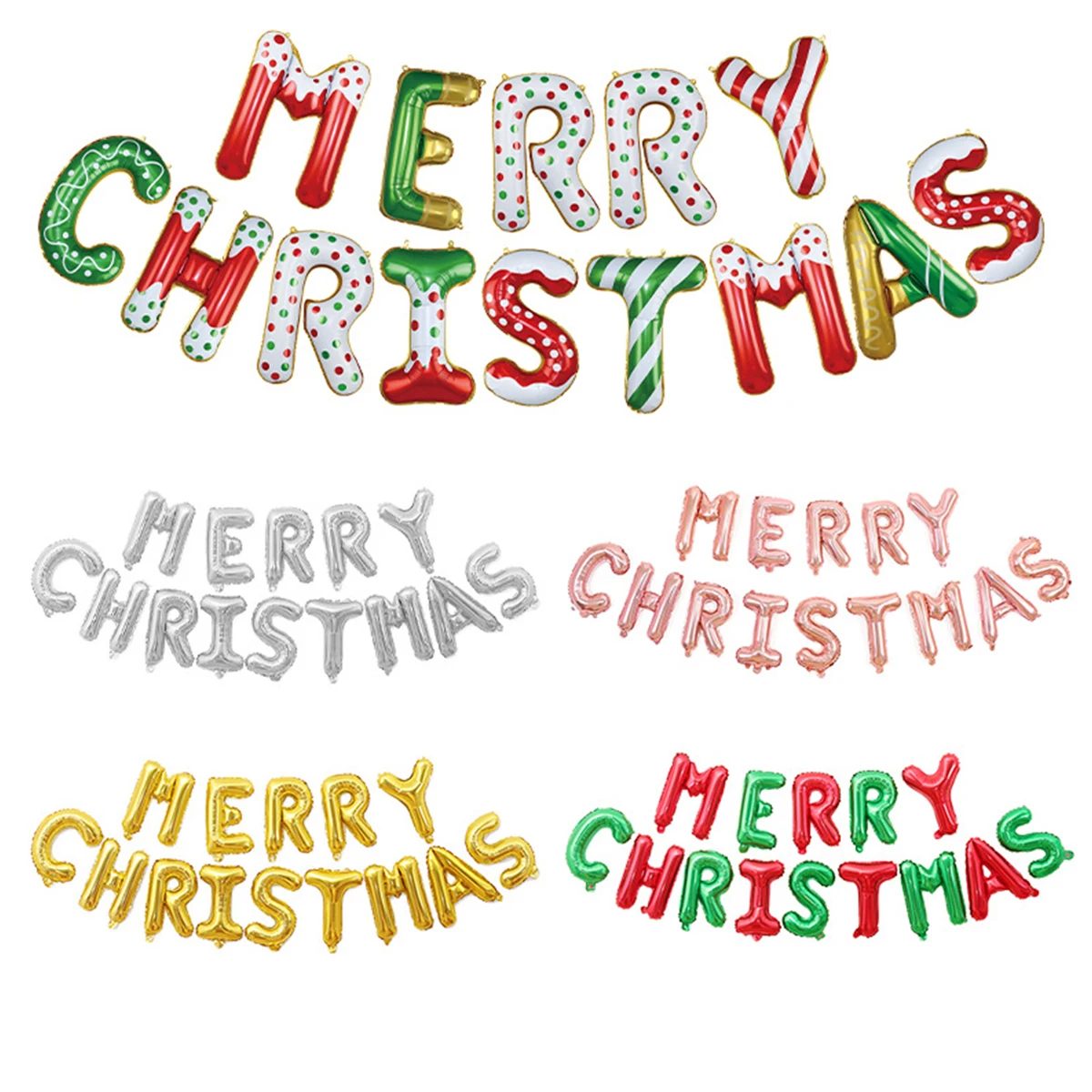14pcs/set 16inch Merry Christmas Letter Shape Foil Balloons Christmas Decorations for Home Store Navidad 2026 Party Decoration