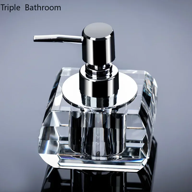 Creative crystal glass hand sanitizer bottle Press soap dispenser Household lotion bottle Split bottle Bathroom accessories