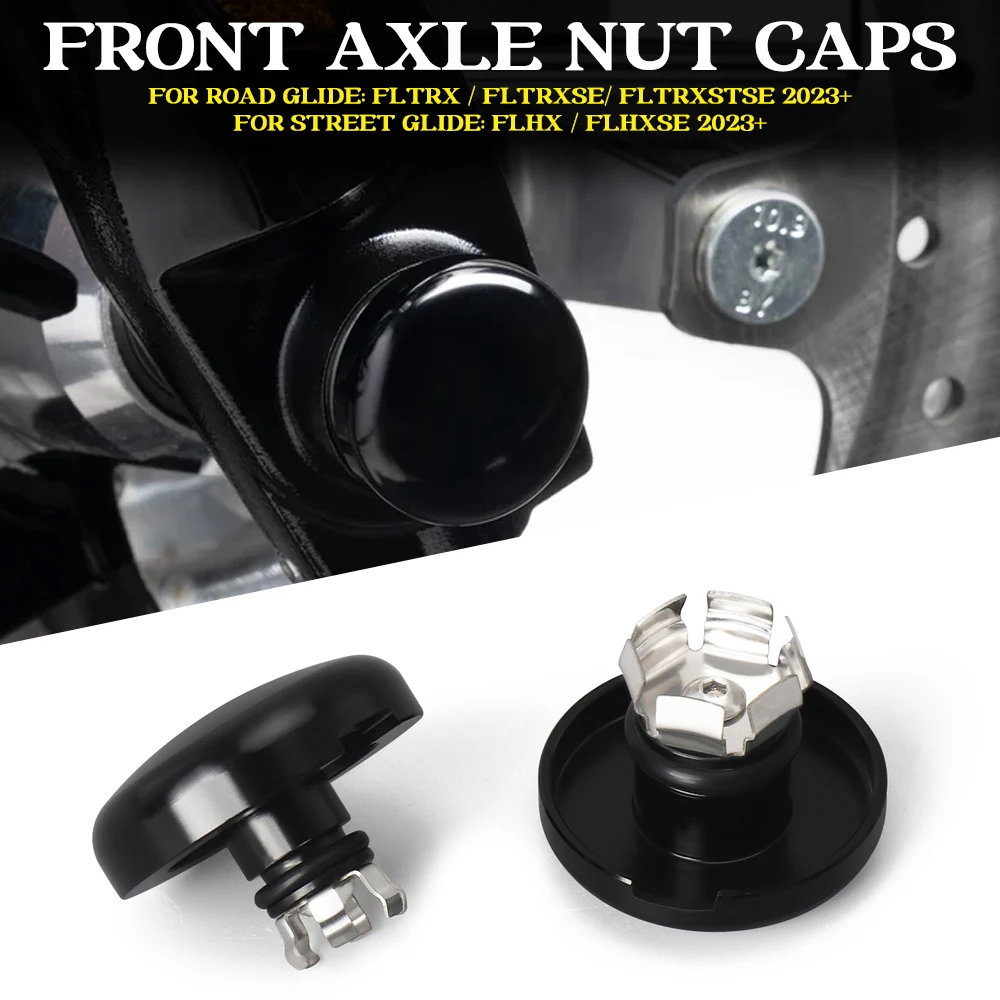 دراجة نارية دائرة قطع المحور الأمامي الجوز قبعات لجولة شارع الطريق الإنزلاق CVO FLHX FLTRX FLTRXSE FLHXSE الترا FLHXU 2023 2024 2025 #1
