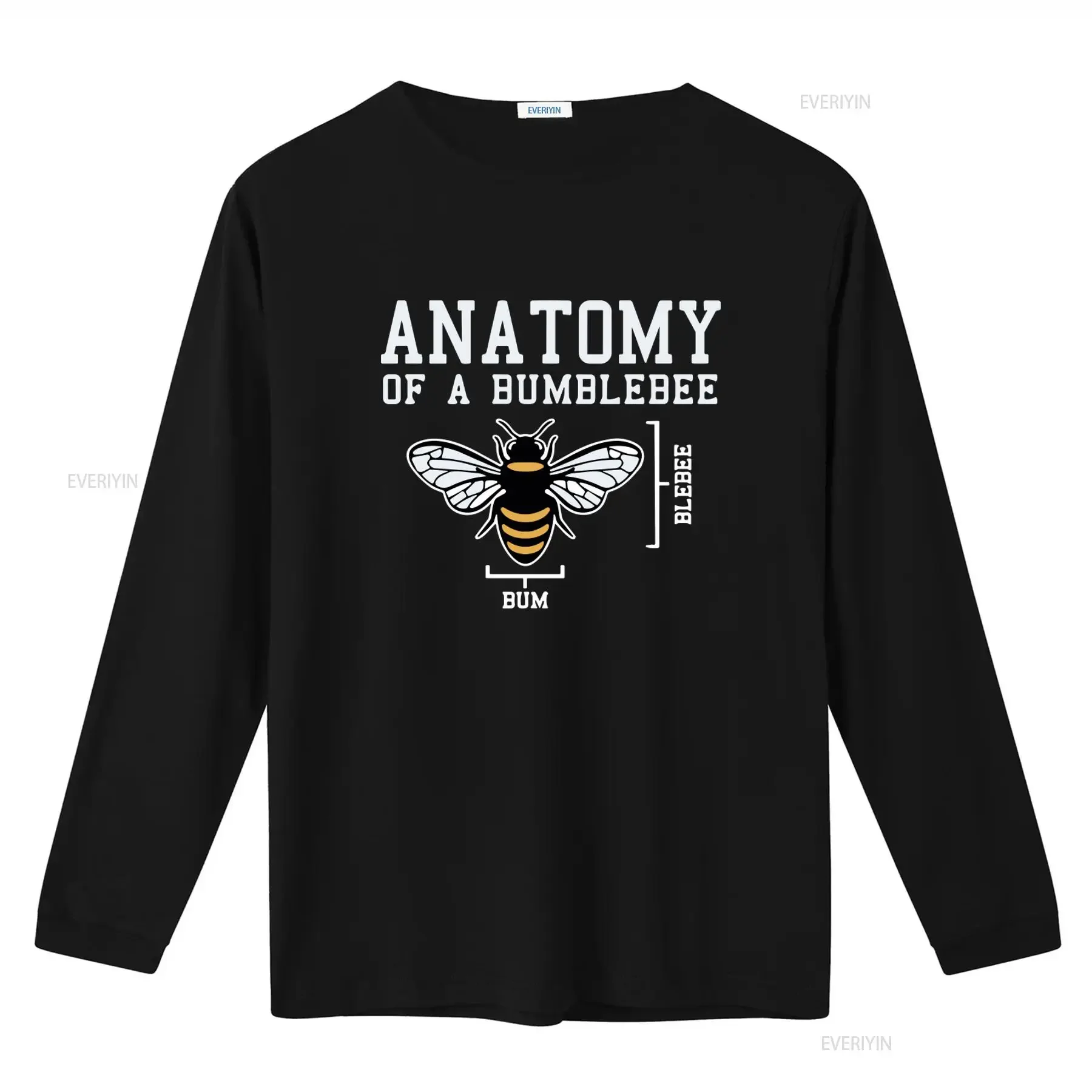 Anatomy Of A Bumblebee Men's Funny T Shirt 100 Cotton Black vintage Washed fashion graphic streetwear Soft Casual