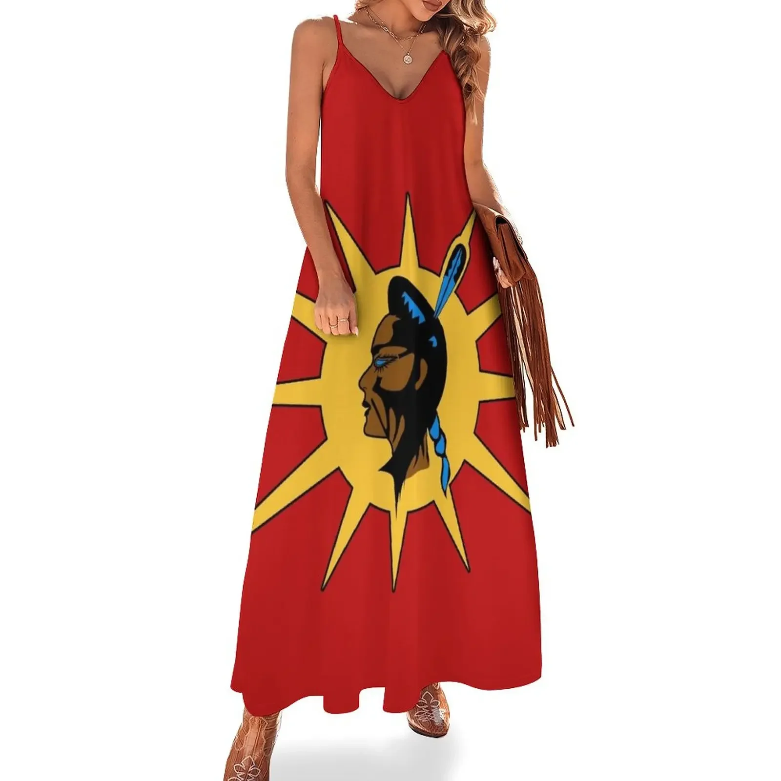 

Mohawk Warrior Sleeveless Dress Aesthetic clothing Womens dresses