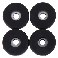 4Pcs Black Universal Tape Rubber Pad Feet Bumper Washer Outer Diameter:30 Mm Holes Diameter:6 Mm Heigh:10mm