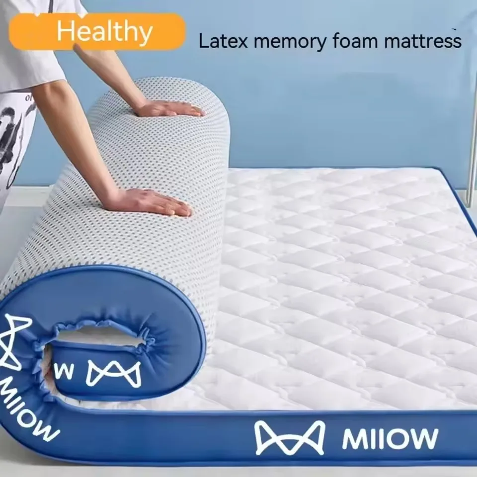

Tatami Mattress Latex Memory Foam Covering Soft Cushion Household Bedroom Dormitory Double single Sponge Mattress Topper Cushion