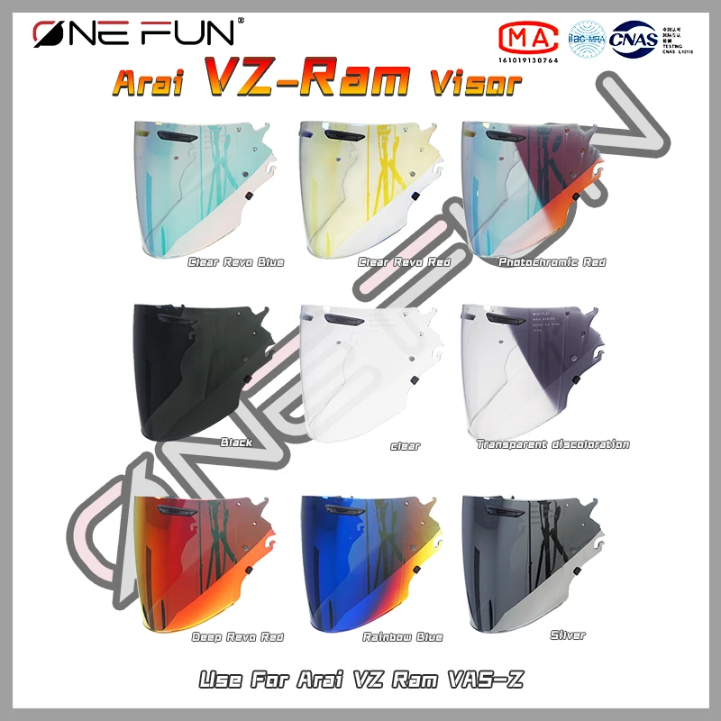 VZ RAM Photochromic Visor For VZ-RAM RAM-X SZ-R VAS-Z 3/4 Photochromic Helmet Lens Mask Black Rainbow sliver Shield For Arai