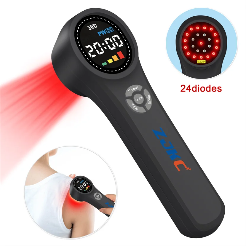 ZJKC 1760mW LLLT Cold Laser Therapy for Wound Healing Sciatica Sprains 980nm 810nm 660nm Pain Laser Physiotherapy Equipment