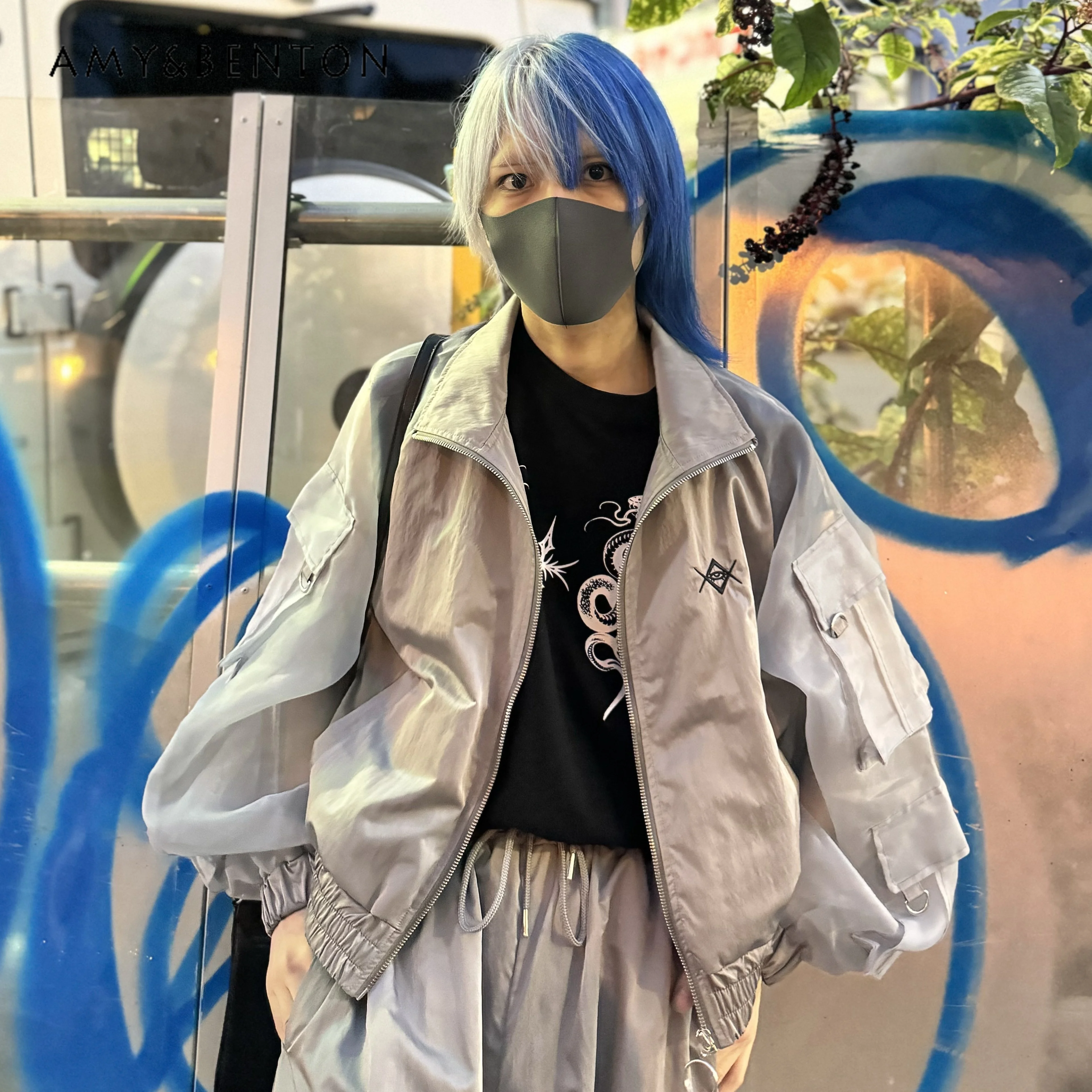 Jaqueta com capuz extragrande para mulheres, jaquetas finas transparentes, estilo Harajuku, cor de emenda Harajuku subcultural japonesa, estilo esportivo, Y2K