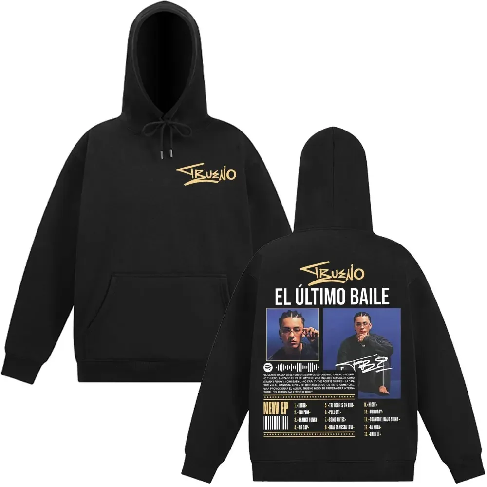 

Рэпер Trueno Album Tour Merch 2025 Толстовка с капюшоном Мужская и женская мода Пуловер большого размера с длинными рукавами Повседневные толстовки в стиле хип-хоп и панк