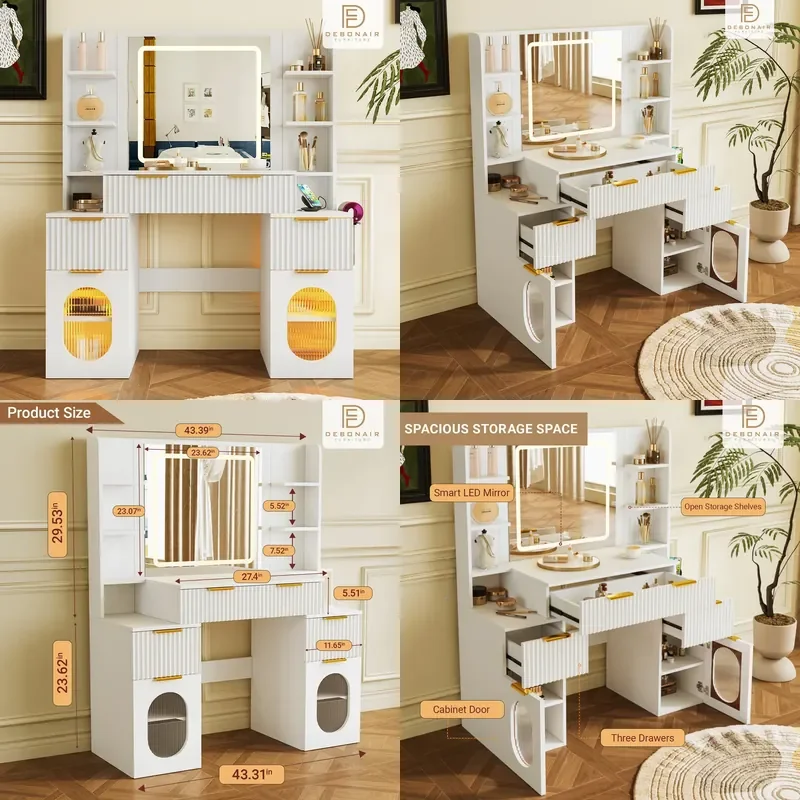 Multi-functional Storage Dresser with Anti-drop Packaging Certified for Cross-border E-commerce Mail Order