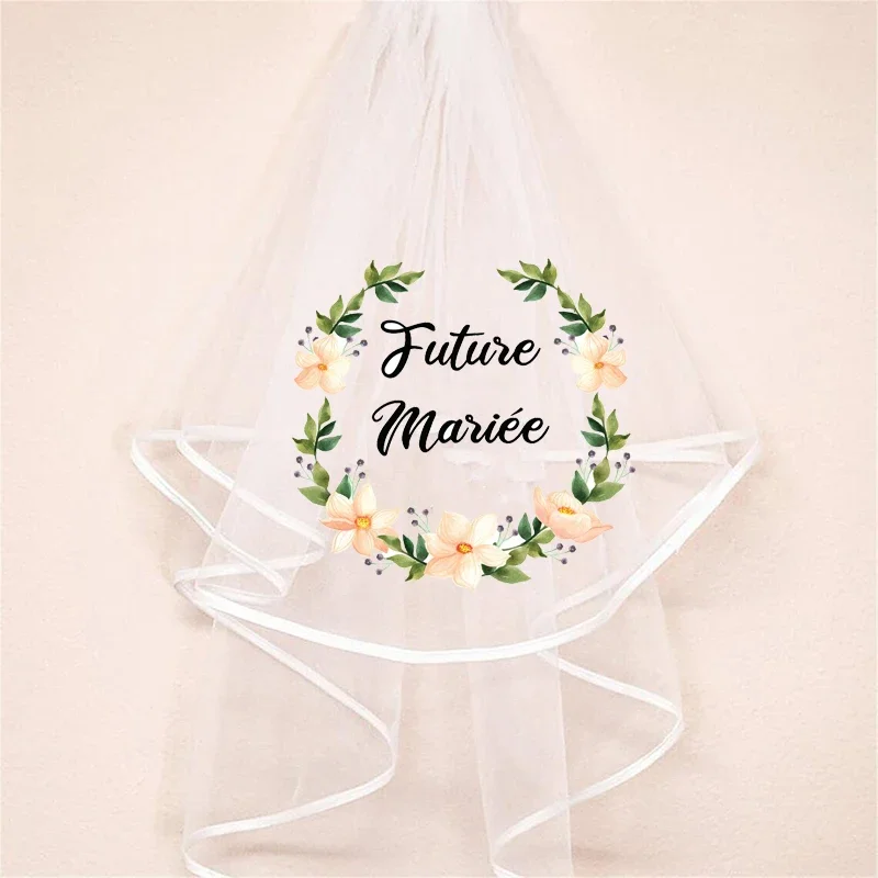 French Future Mariée velo sposa da perdere alla signora fidanzamento matrimonio addio al nubilato doccia nuziale decorazione regalo foto prop