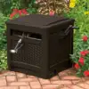 225-Fuß Smart Trak Wicker Garden Hose Reel Guide and Hideaway, Java Brown 5