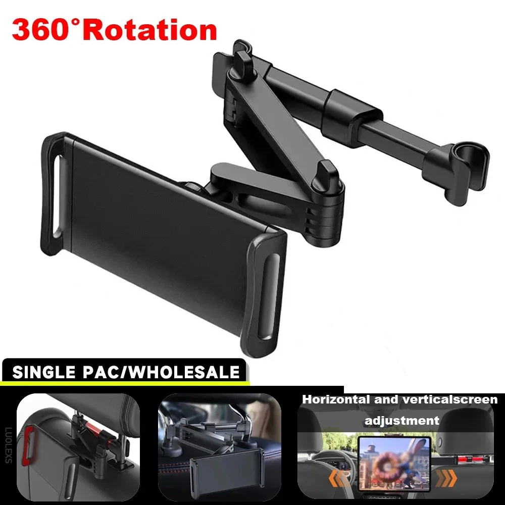 Soporte Extensible para Tablet en el Reposacabezas del Coche para Niños, Brazo Retráctil para Montaje en el Asiento Trasero, Soporte para iPad, Esenciales para Viajes en Coche