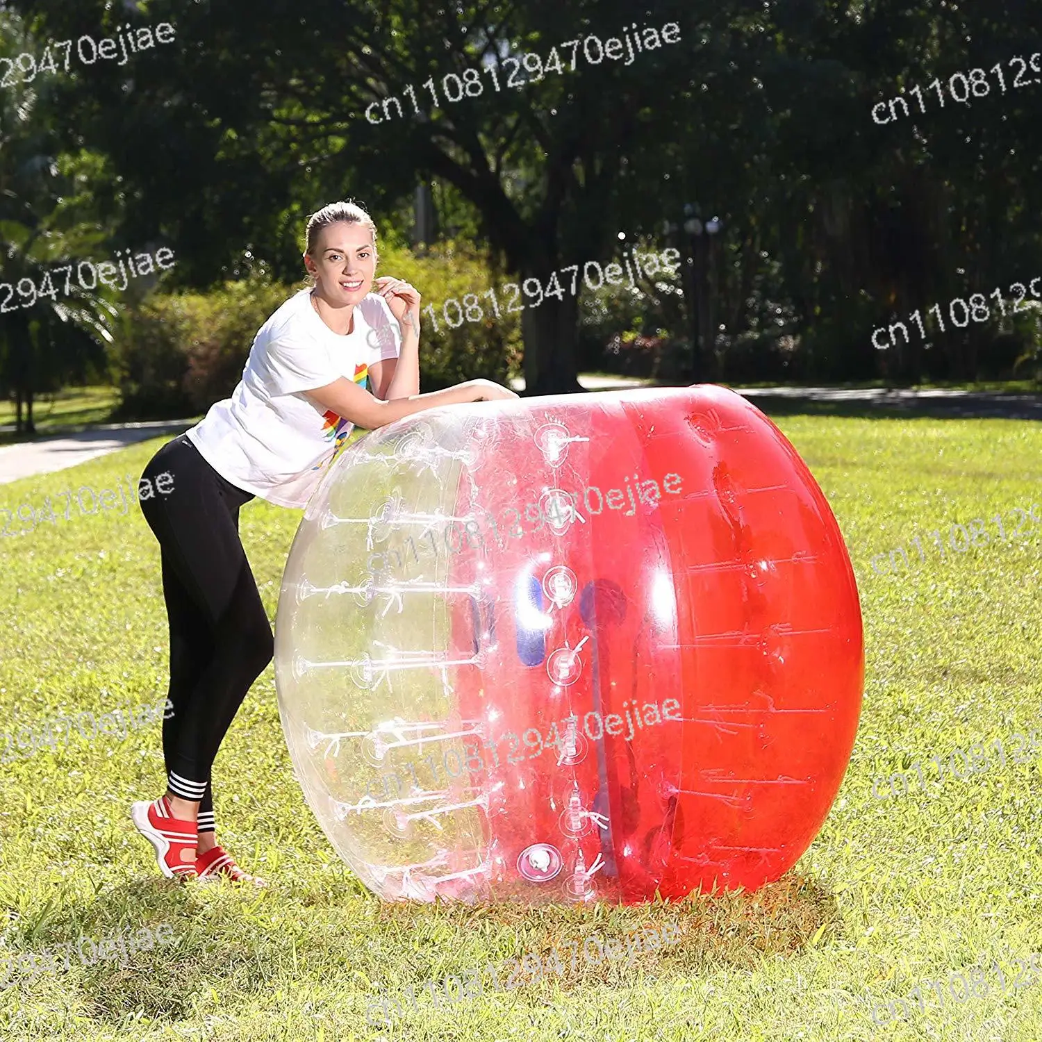 Inflatable Bubble Soccer Zorb Ball Diameter 1.2m 4-foot Pump Ball PVC 1.0mm Material Inflatable Bubble Soccer
