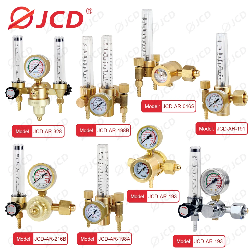 Qhtitec Argônio Regulador Co2 Mig Tig Flow Meter Regulador de Gás Flowmeter Weld Gauge Redutor de Pressão 030mpa