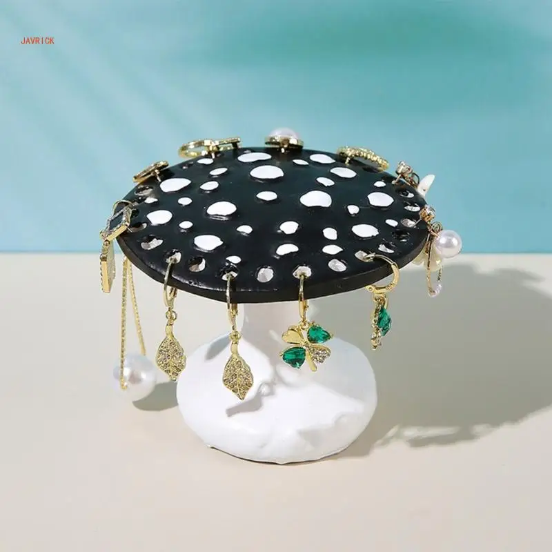 Unique Mushroom Designs Jewelry Holder Stylish Mushroom Earring Display Holder Practical Jewelry Storage Stand Holder