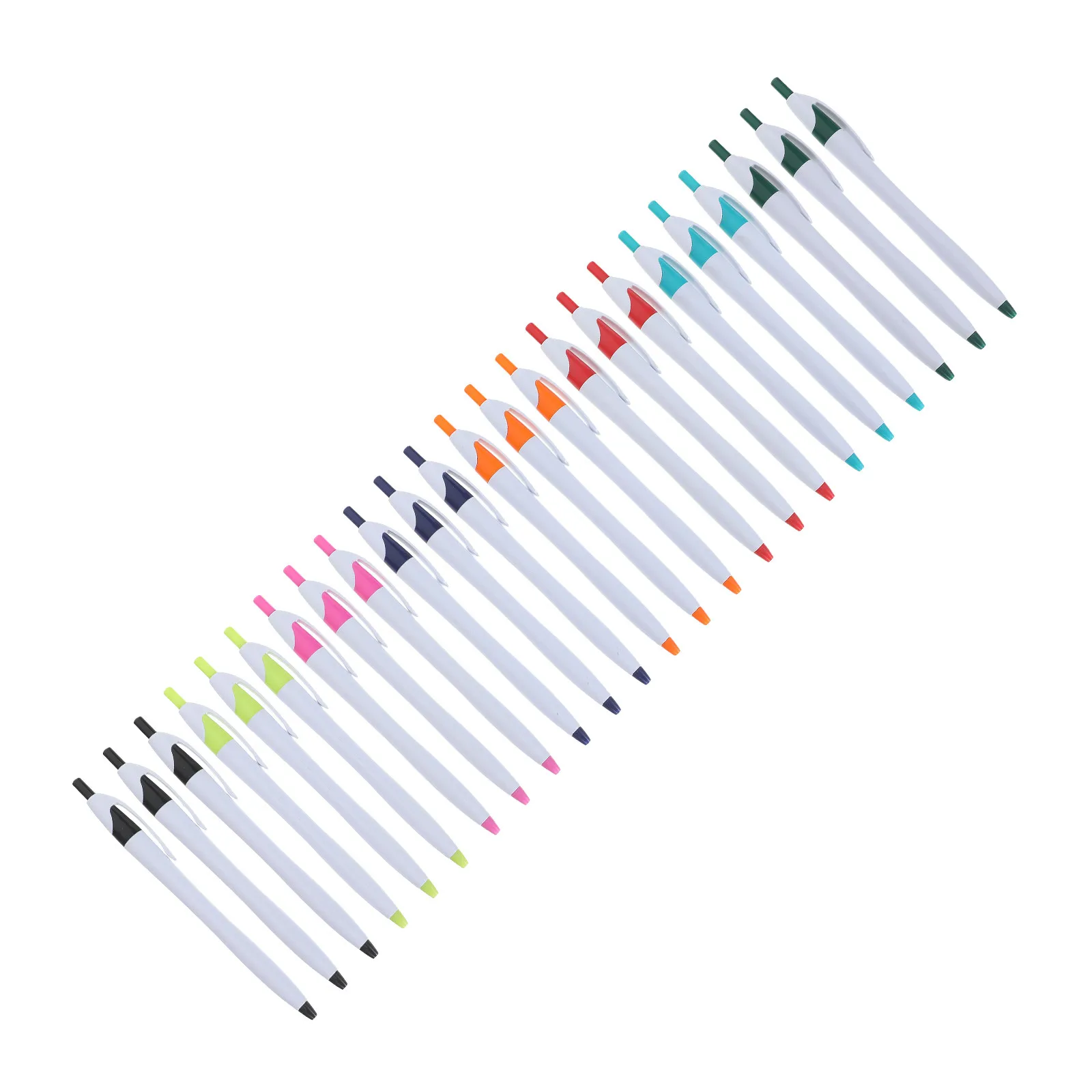 

24Pcs Retractable Ballpoint Pens Multicoloured Pen Medium Point 1.0mm No Bleed Ballpoint Office for Journaling Smooth Writing