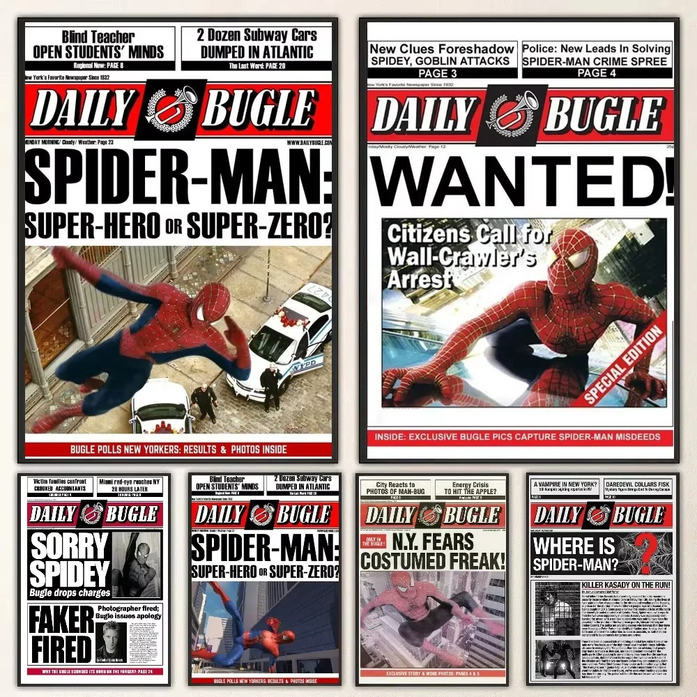 

Miniso Человек-паук ежедневный стеклярус плакаты плакат самоклеящаяся художественная водостойкая бумага бар декор стены комнаты