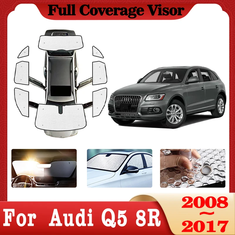 

Car Full Coverage Sunshade For Audi Q5 8R 2008~2017 Car Window Windshield Sunshade UV Protect Reflector Sun Shade Auto Sun Visor