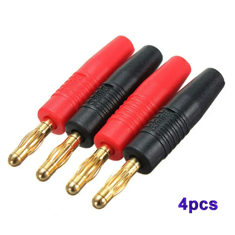 

Musical 4mm Cable Wire Pin Banana Plug Plugs Connectors Gold-Plated