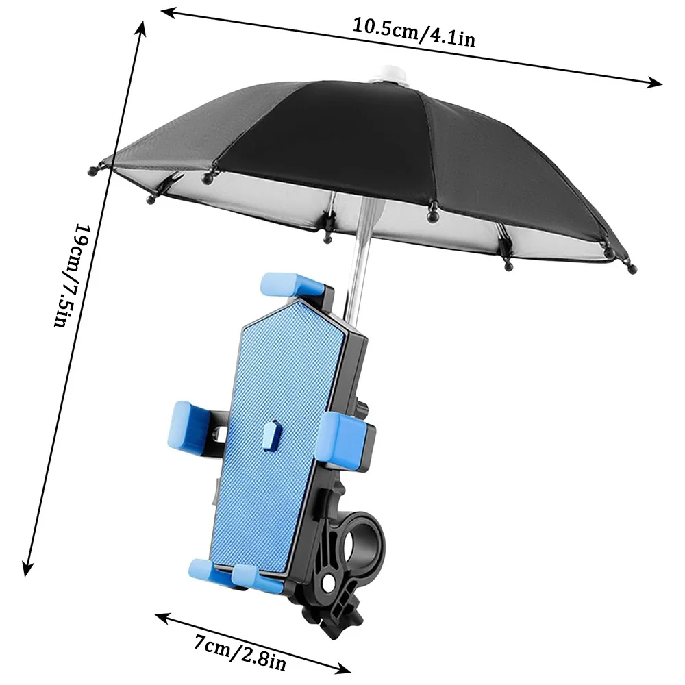 Hot Motorcycle Phone Holder Stand With Umbrella Rainproof Sunshade Bicycle Outdoor Scooter Mobile Phone Clip Handlebar Mount