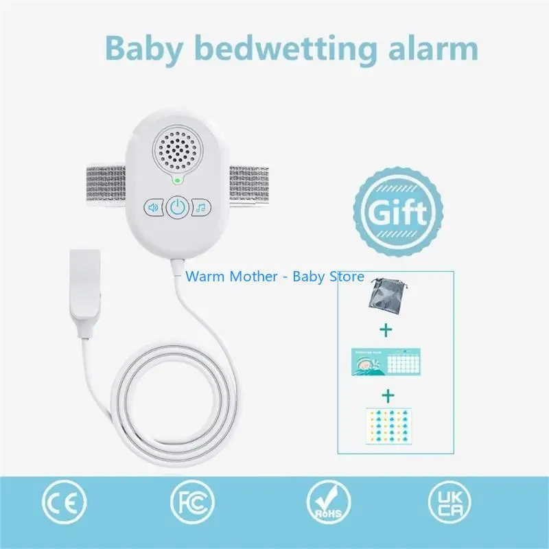 Alarm für Töpfchentraining für Kinder über Nacht, wiederaufladbarer Alarm zur Urinerkennung mit einstellbarem Ton und für