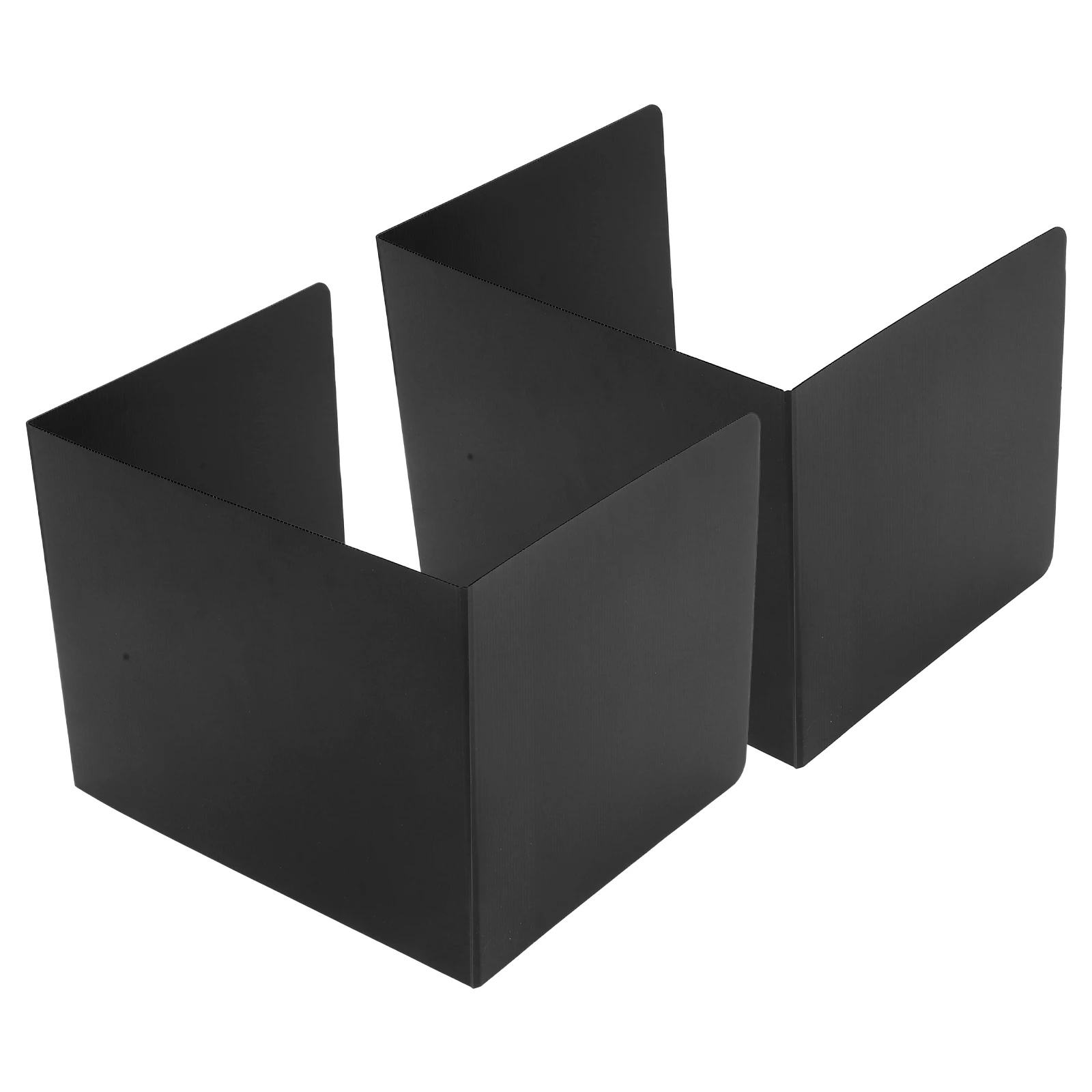 

2pcs Privacy Desk Dividers PP Testing Privacy Folders Black Easy Install Study Office Classroom Student Boards Panels Screen