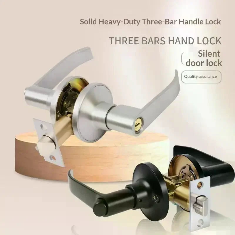 /PFU/Handle Lock Round Entry Security Privacy Sliding Front Doors Entrance Keyed Locks For Bedroom Living Room Household Door