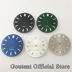 Goutent 31mm Black/Silver/Gray/Blue Watch Dial Green Luminous Fit NH35 ETA2836/2824 PT5000 DG2813/3804 Miyota 8215 821A Movement