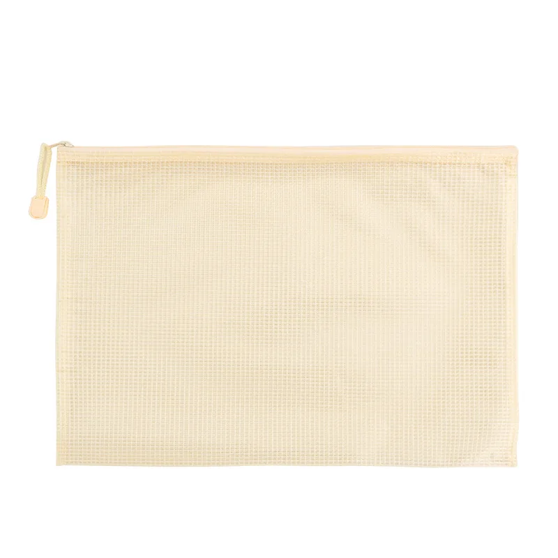 5 sacchetti porta documenti A4/A5/A6 - PE trasparente impermeabile + custodia in rete con cerniera, borsa per documenti di cancelleria per ufficio scolastico