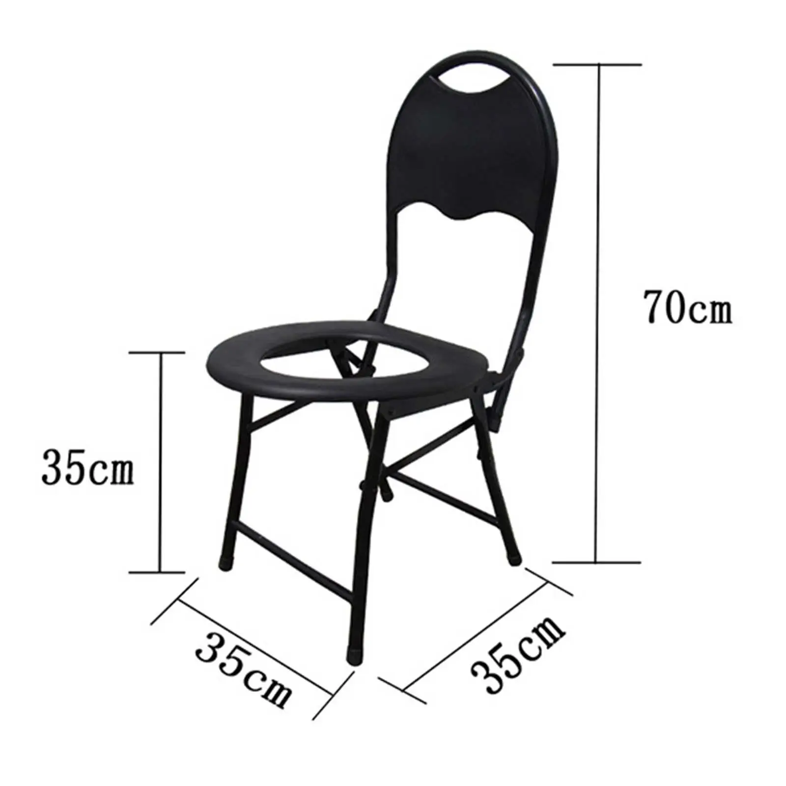 Mobile Commode Squatting Stool for Home Elderly Portable Potty Chair with Anti Slip Base