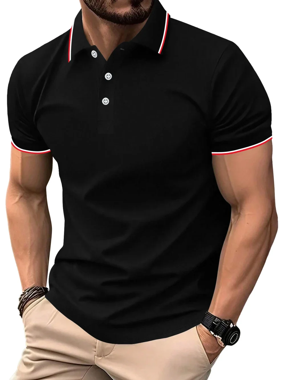 

Sporty Polo Men 2025 New Summer 100% Cotton Polo Men Women Classic Polo Shirt Print Button Lapel Super Large Casual Polo TShirt