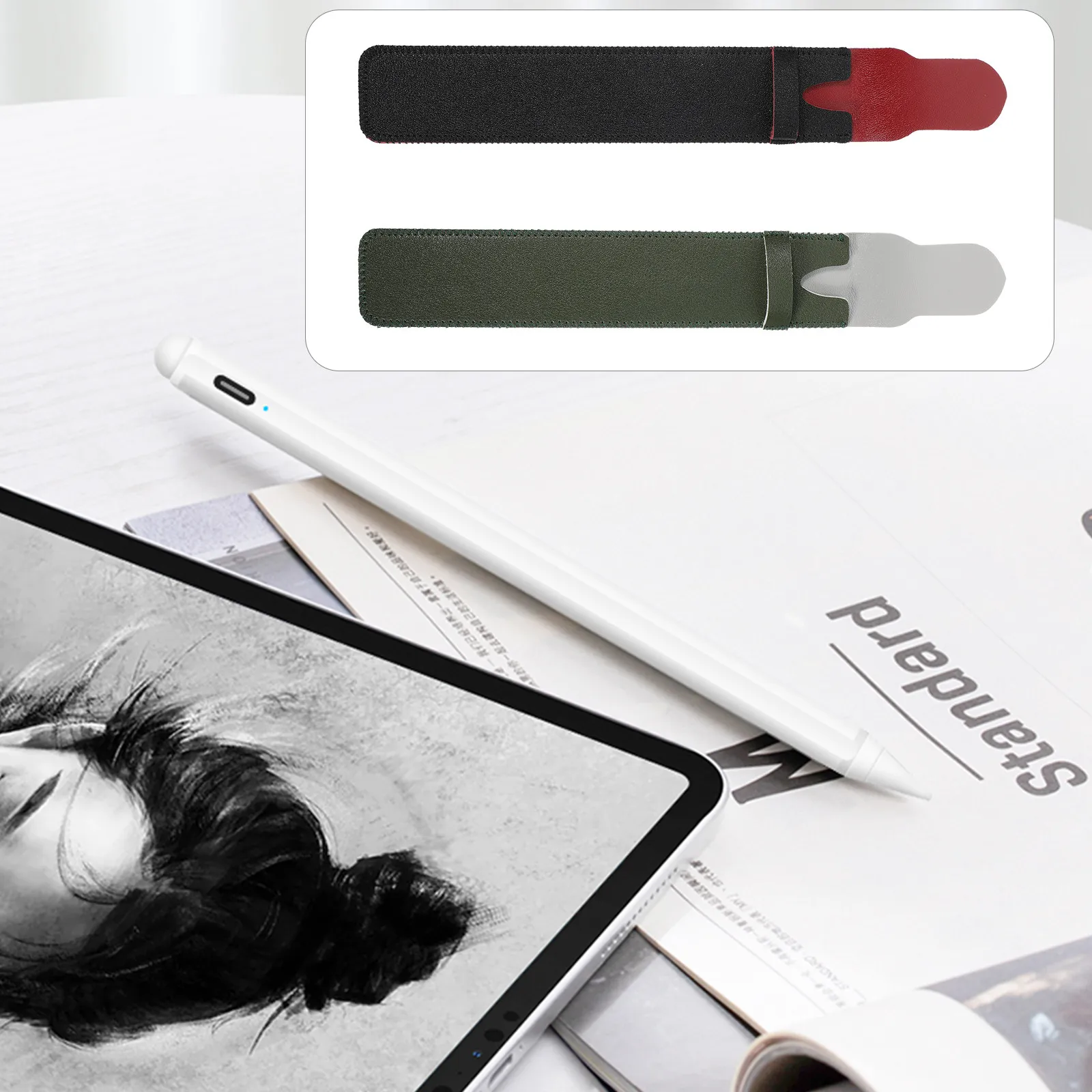 Stylus Pen Cover PVC Material Easy Install Precision Fit Refreshing Colors Sleek Finish Dirt Resistant Roll Proof Gift