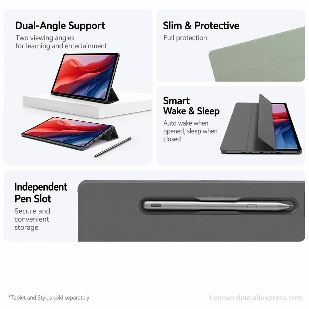 Lenovo Xiaoxin Pad Pro 12.7 Case Gen 2 2025 Tri-Fold Magnetic