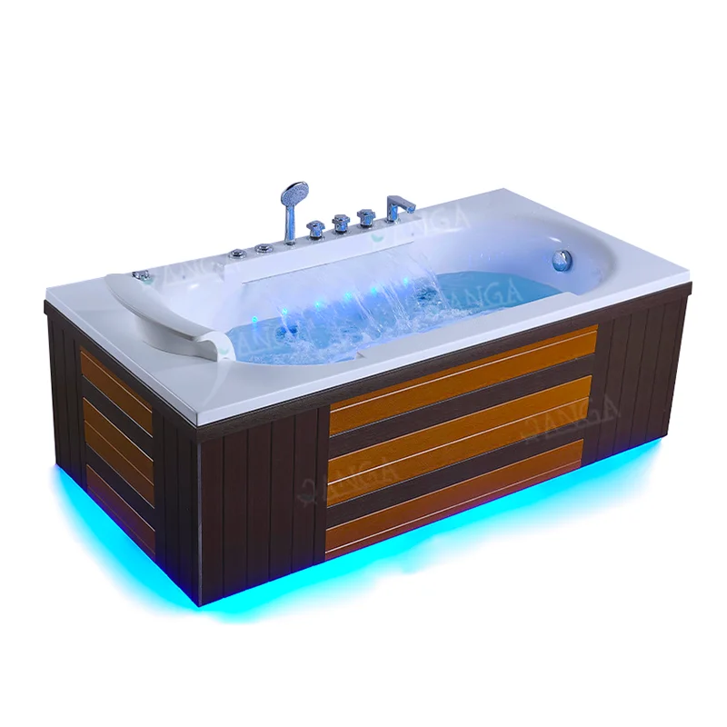 

Luxury Portable Outdoor Bathtubs Bathroom Soaking Whirlpools Spa Tub Waterfall Jacuzzier Bathtub for Hotel