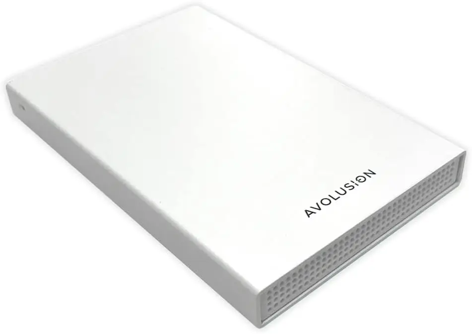 

1TB USB 3.0 Portable Gaming Hard Drive for PS5, Pre-Formatted in White - Fast External Storage