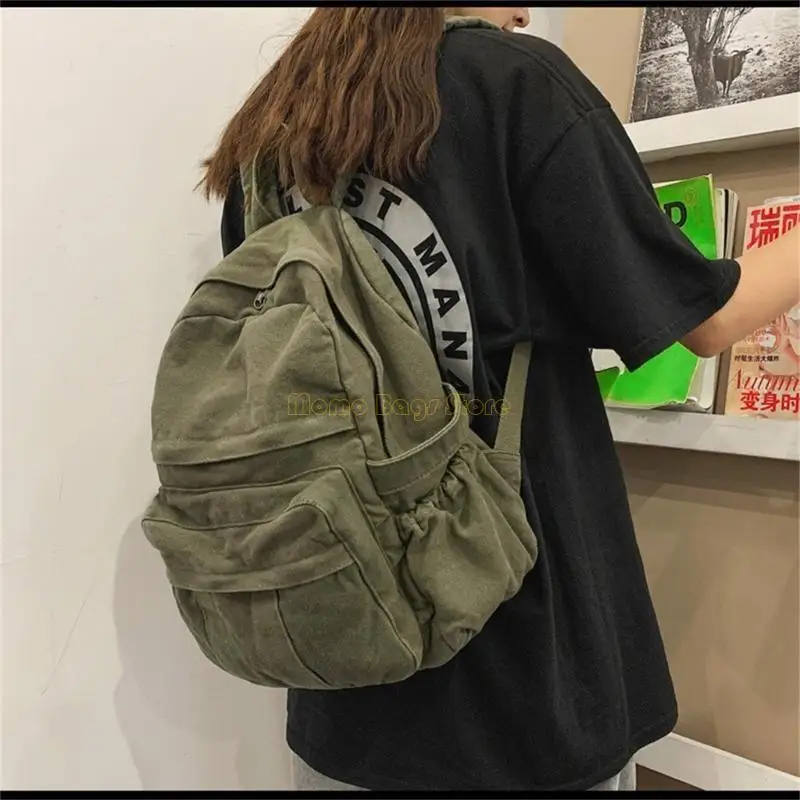 X90D Fashion Canvas Rucksack Laptop Rucksack Reiseschule Bookbag für Teenager