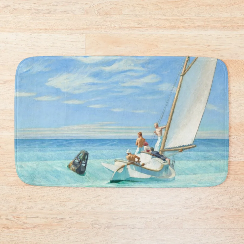 

Ground Swell Oil Painting by Edward Hopper Bath Mat Anti-Skid Shower Bathroom Accessory Bathroom Carpet Mat