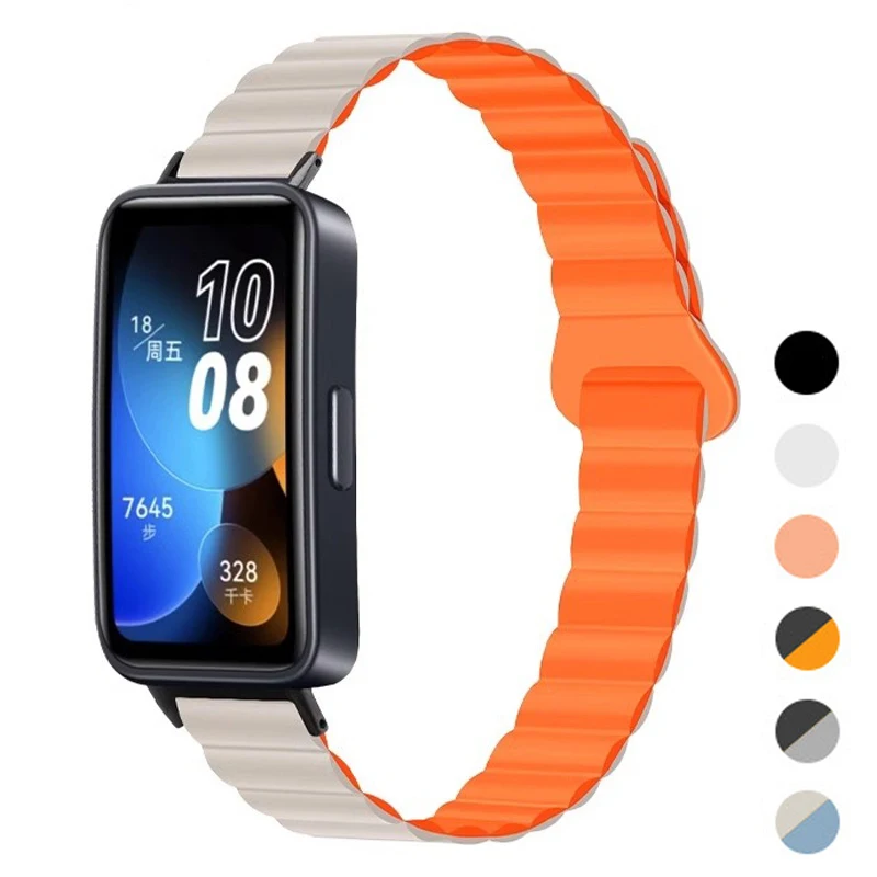 Magnetisches Schlaufenband für Huawei Band 9 8, Silikonarmband, Zubehör, Ersatzarmband, Armband für Huawei Band 8 9